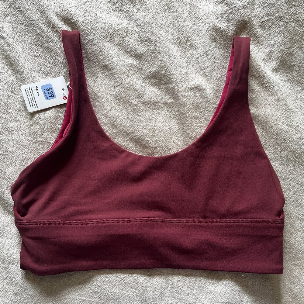 NWT lululemon Align Reversible Bra A/B, Size: 10, Color: Pomegranate/Red Merlot